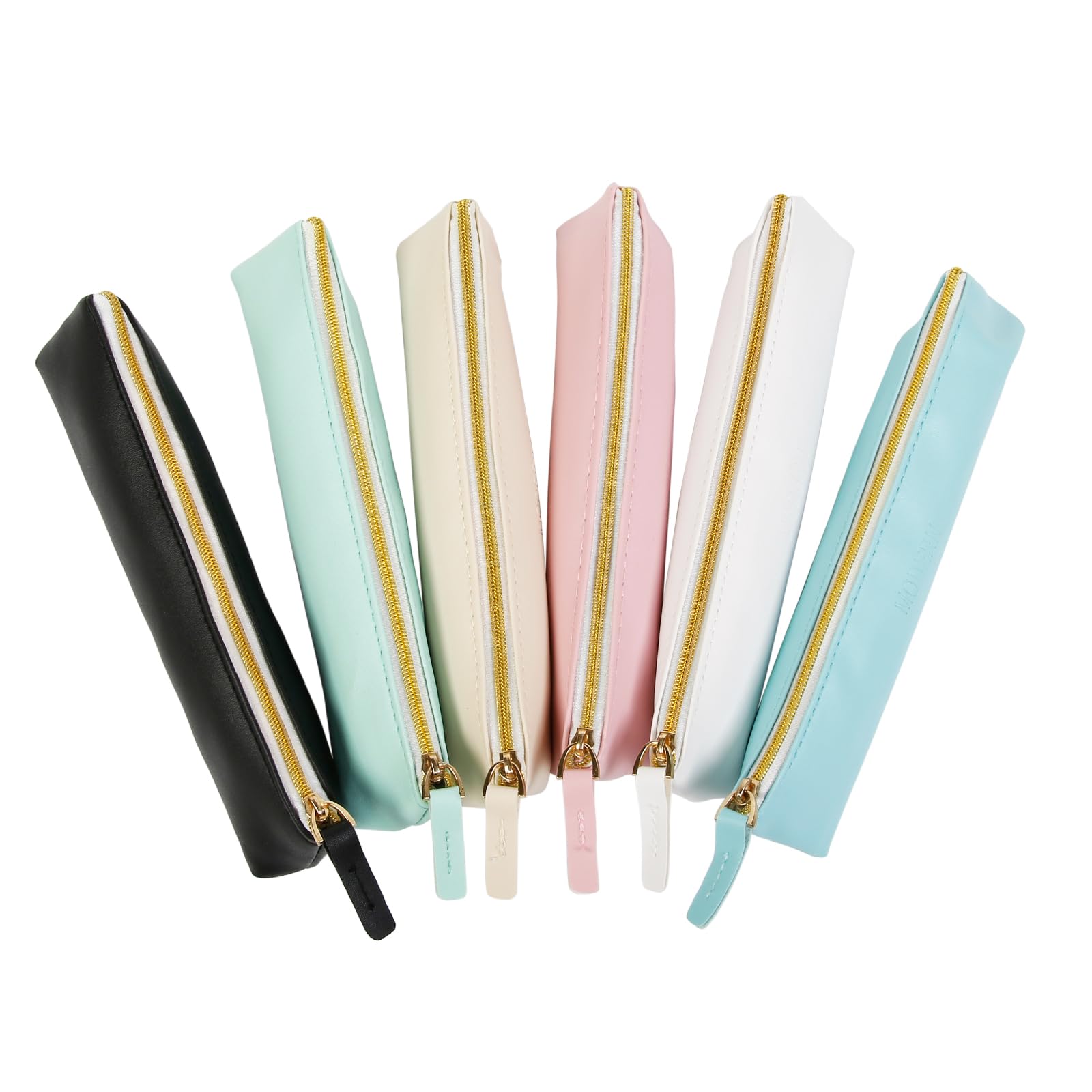 6Pcs Mini Leather Cosmetic Bags for Women - Travel & Daily Use
