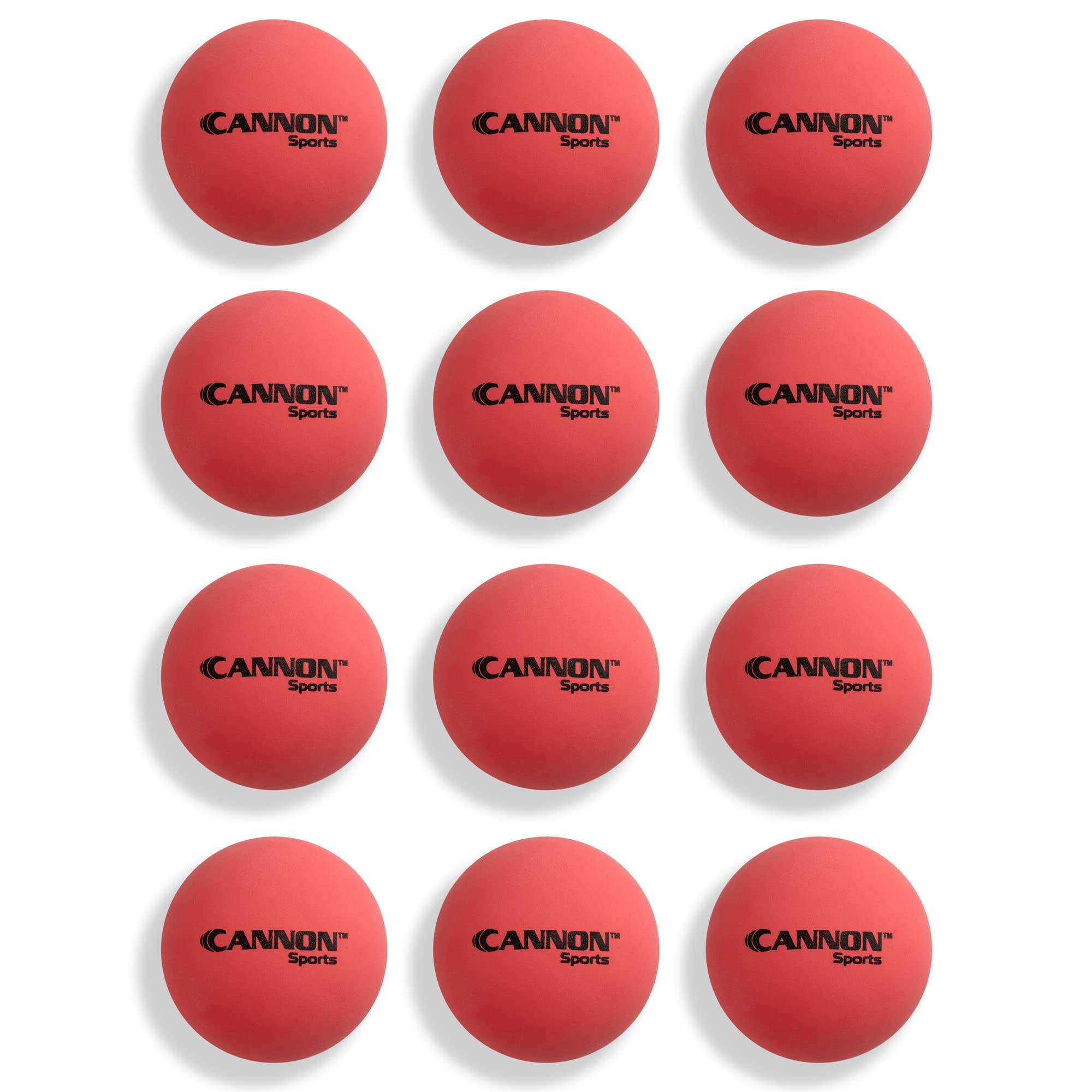Cannon Sports 12 Pack Red High-Bounce Handballs - Bulk Rubber Balls for Training, Games, Gym Class & Outdoor Play - Durable High-Bounce Balls for Kids & Adults - Perfect for School, Park, and Backyard Activities