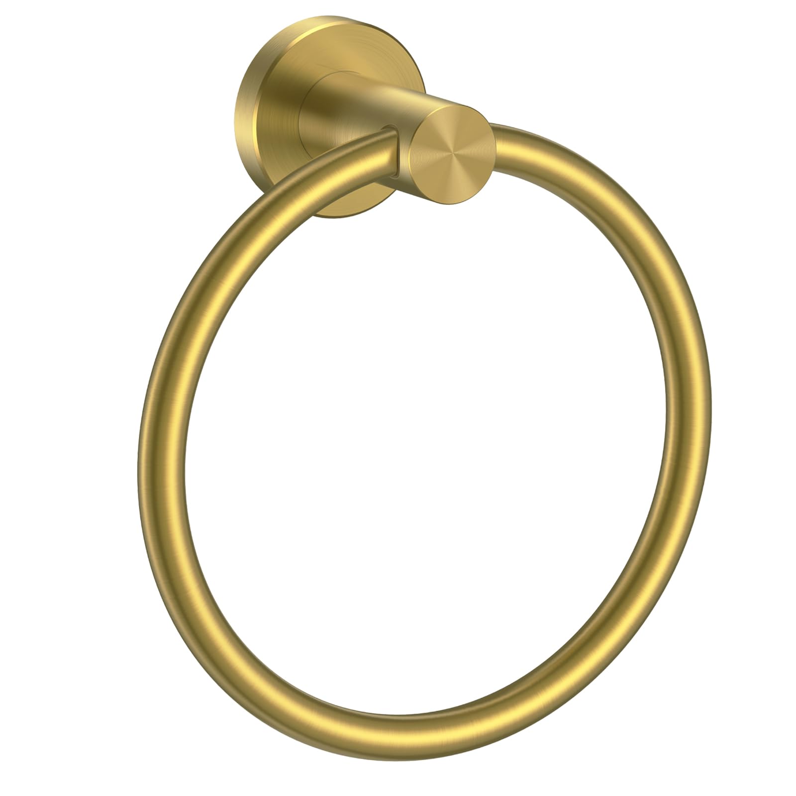 FORIOUS Stainless Steel Towel Ring Holder - Modern Dark Gold Bathroom Towel Rack - Wall Mounted SUS304 Round Towel Hanger for Bath, Kitchen, RV - Perfect for Spa, Guest Bath & Luxury Home Decor