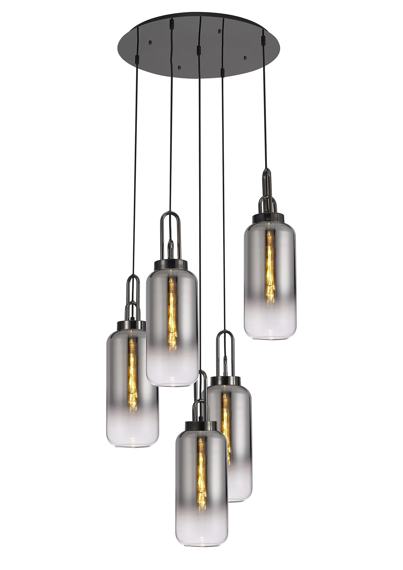 Stylish Cadiz 5-Light Cluster Pendant Light Fixture - Modern Ceiling Lighting for Dining Room, Kitchen & Living Room