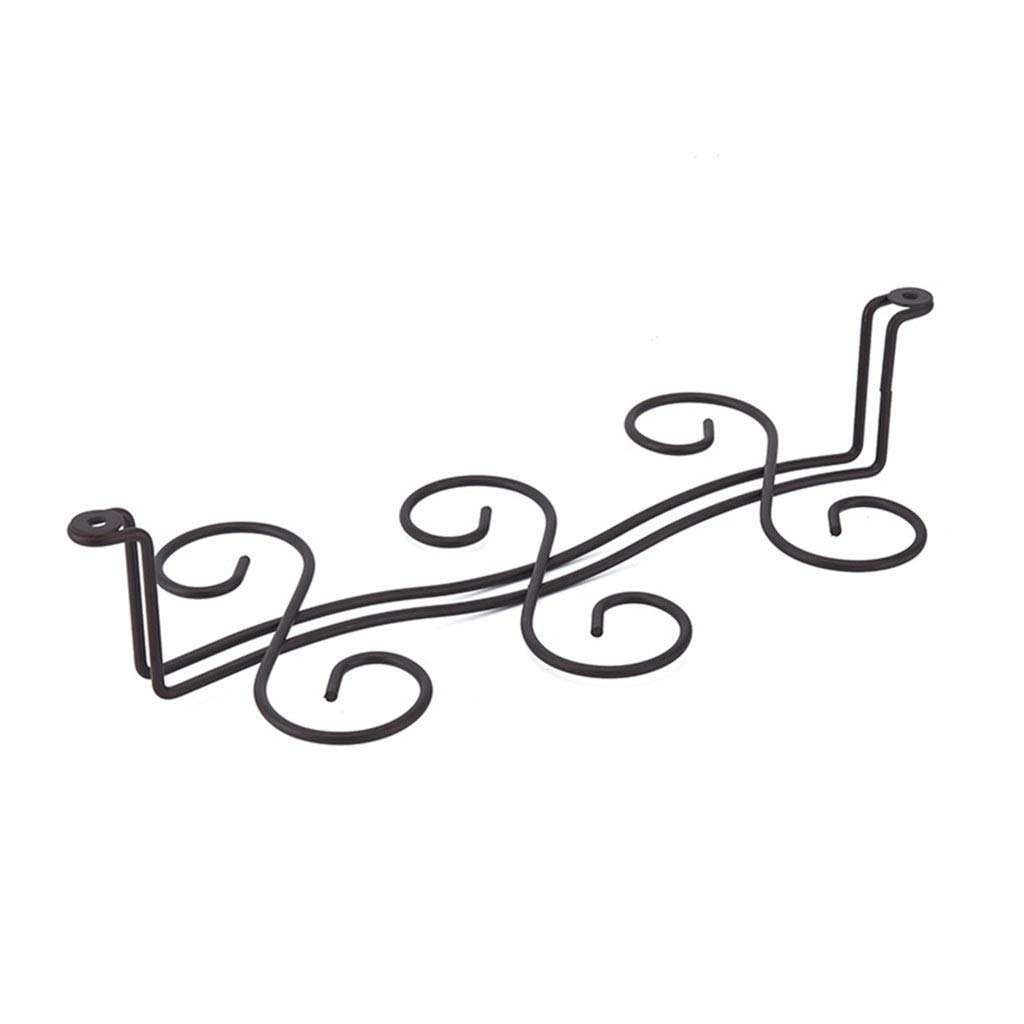 Durable Wrought Iron Wine Glass Rack - Space Saving Bar Storage Holder for Restaurants, Home, Hotel & Wedding Events | Hanging Organizer for Stemware & Glassware | Perfect for Kitchen, Bar Counter and Dining Room Decor
