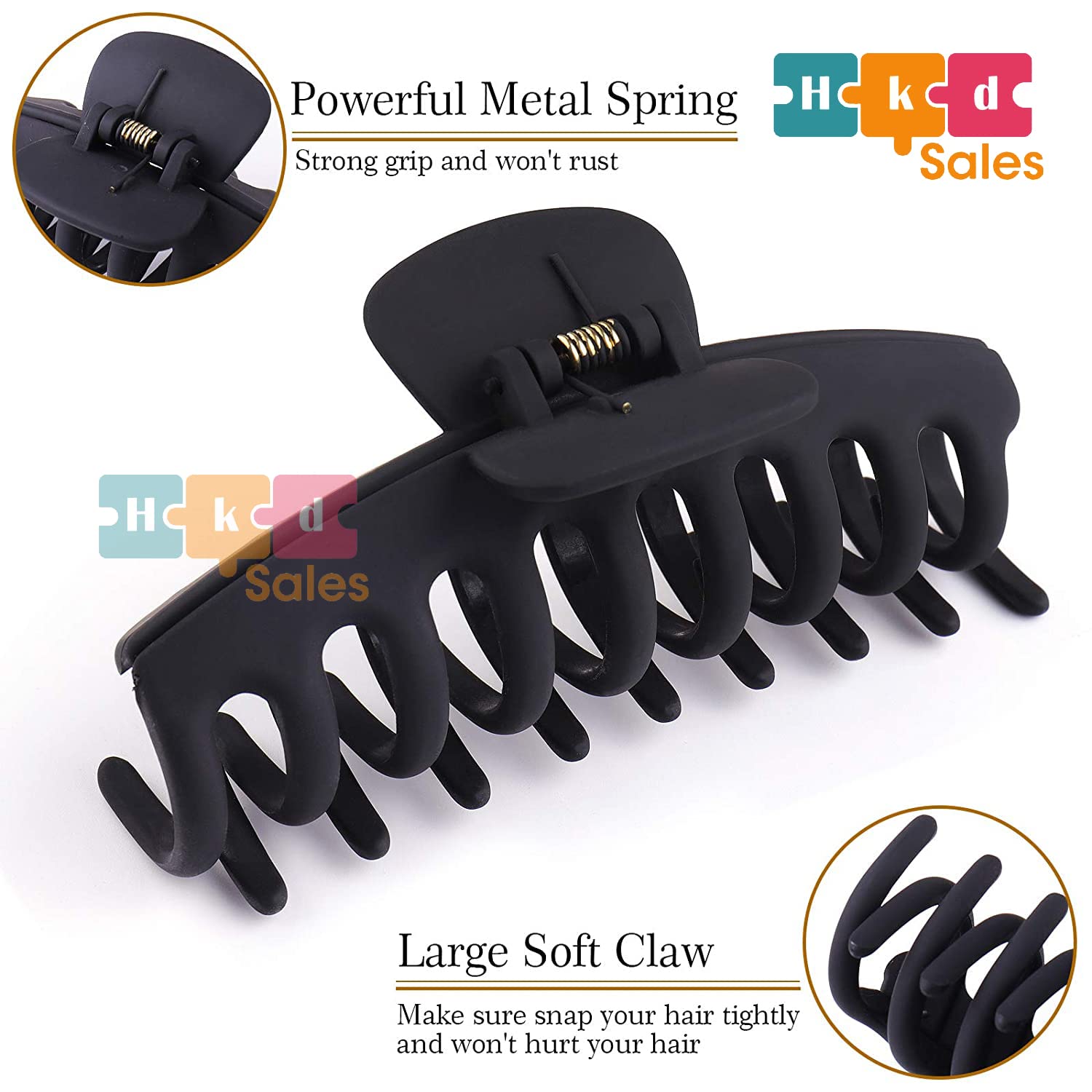 Stylish Acrylic Large Hair Clips for Women - 4