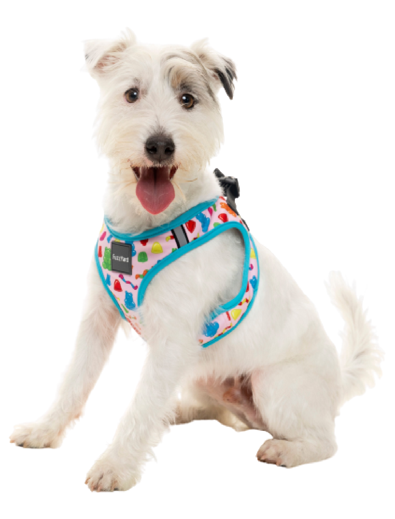 Fuzzyard Step-In Dog Harness - Adjustable Soft Pet Vest with Reflective Strips, Jelly Bears Design (6 Sizes) - Perfect for Small & Medium Dogs Walking, Hiking, and Outdoor Adventures