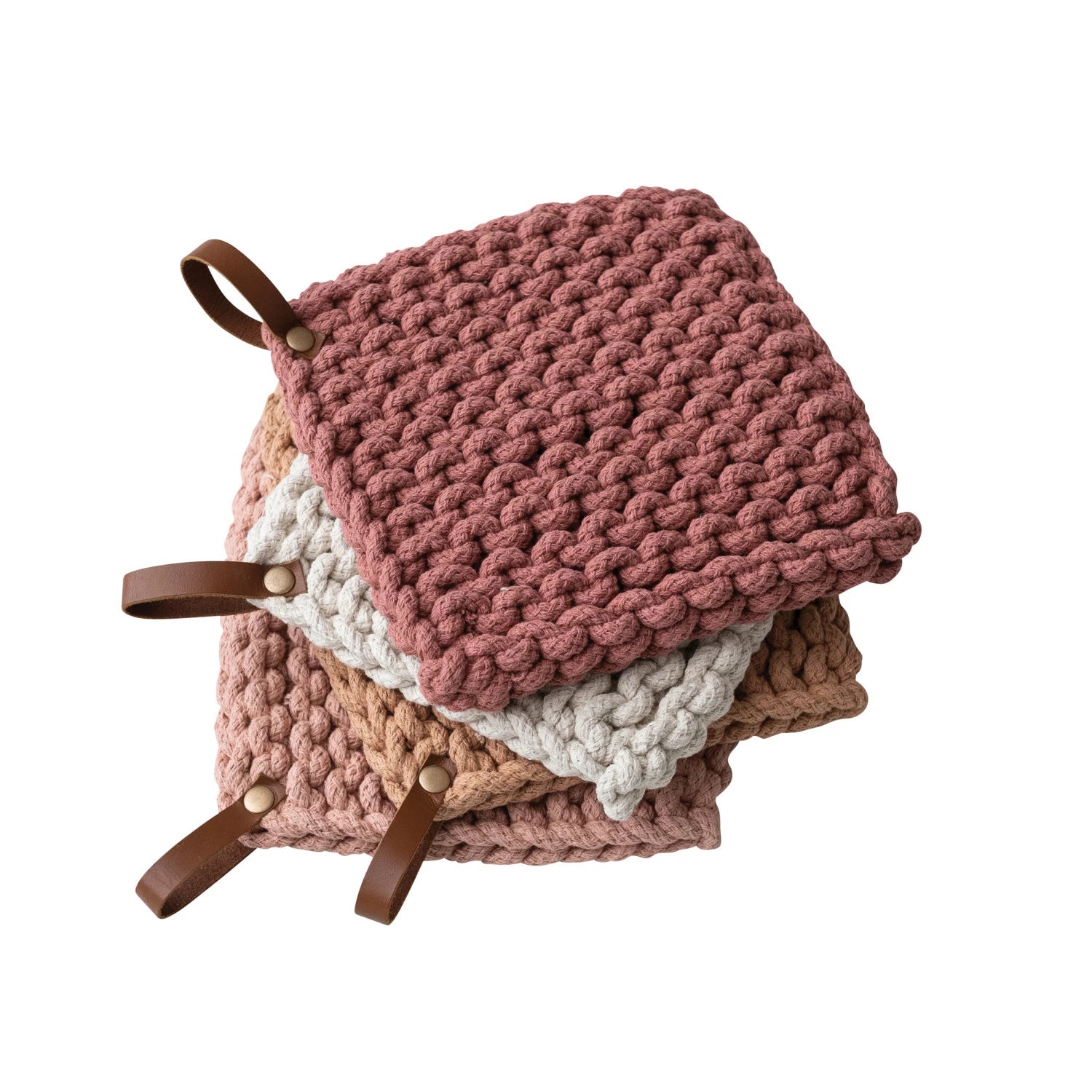 Handmade Crochet Pot Holder Set - Heat Resistant Kitchen Oven Mitts for Cooking, Baking & Grilling - Perfect Gift for Home Chefs & Housewarming