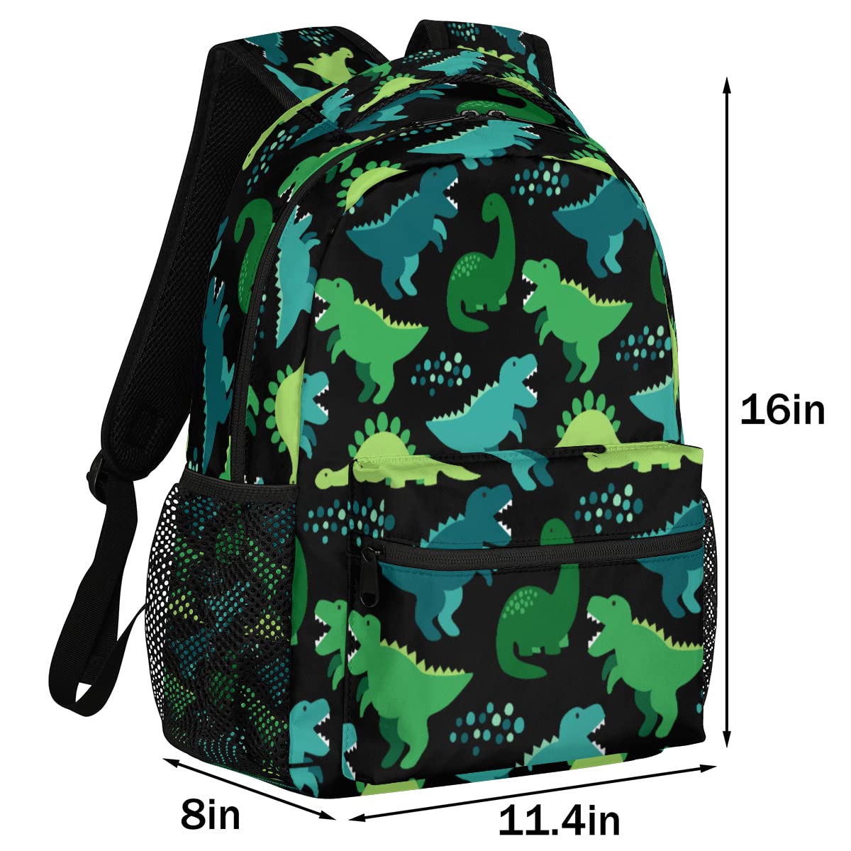 Dinosaurs Kids Backpack for Boys - Cute Animals Lightweight School Backpack, 14 Inch Laptop Bookbag for Elementary Toddler - Perfect for School, Travel & Daily Use