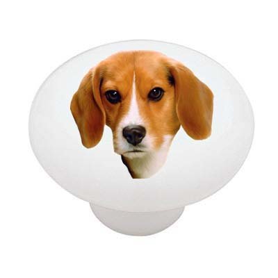 Beagle-Themed Ceramic Drawer Knobs - Handcrafted Cabinet Pulls for Kitchen & Bathroom - Vintage Style Hardware for Dressers, Cabinets & Furniture DIY Projects
