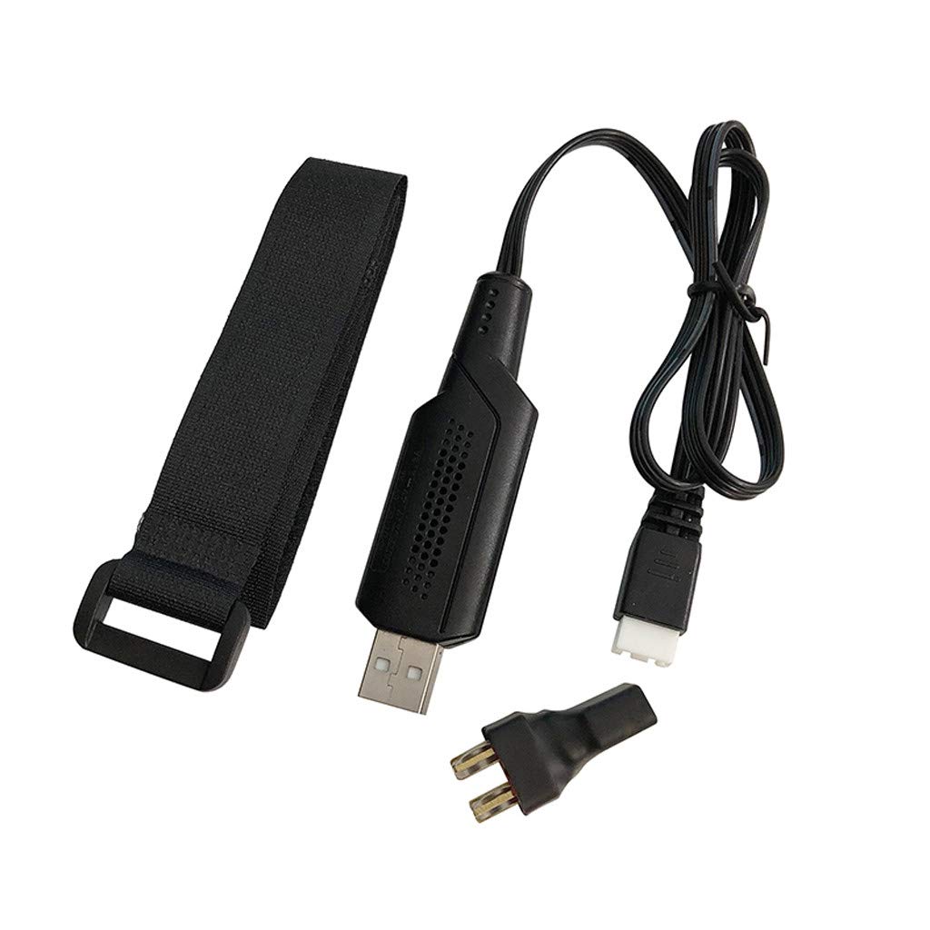 9125 RC Car Dual Battery Connector + USB Cable + Fixing Strap | Hobby RC Car Accessories for Children | Remote Control Car Parts for Outdoor & Indoor Play