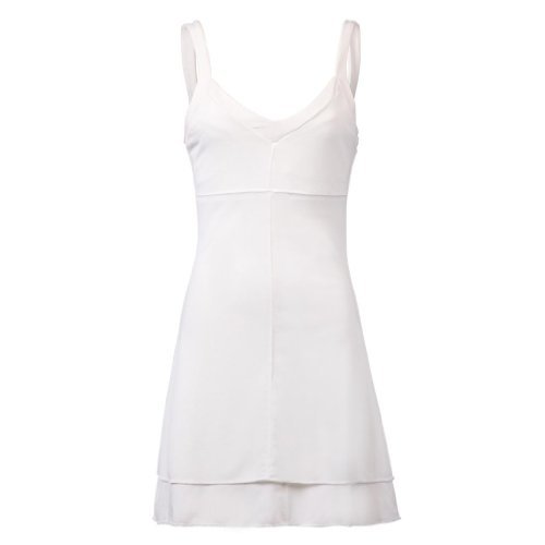 Women's UPF 50+ Moisture Wicking Two Tier Fitted Dress - V-Neck Tennis Golf Running Pickleball Dress for Outdoor Sports & Summer Activities