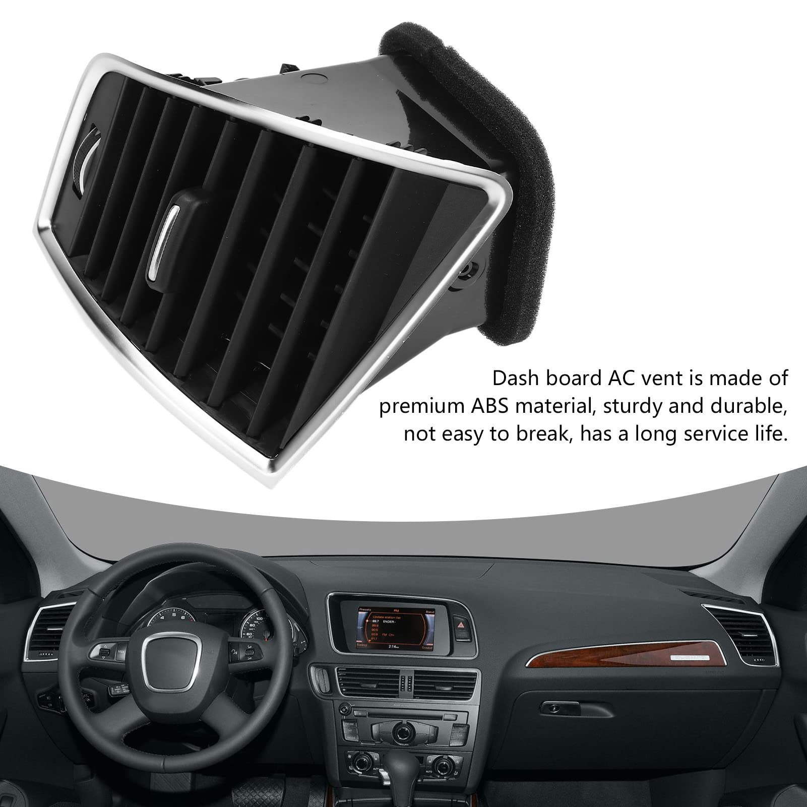 KIMISS ABS Dashboard Air Vent Grill - Durable Replacement for Audi SQ5 (Right Side 8R1820902) | Perfect for Car AC Vent Repair & Interior Upgrade