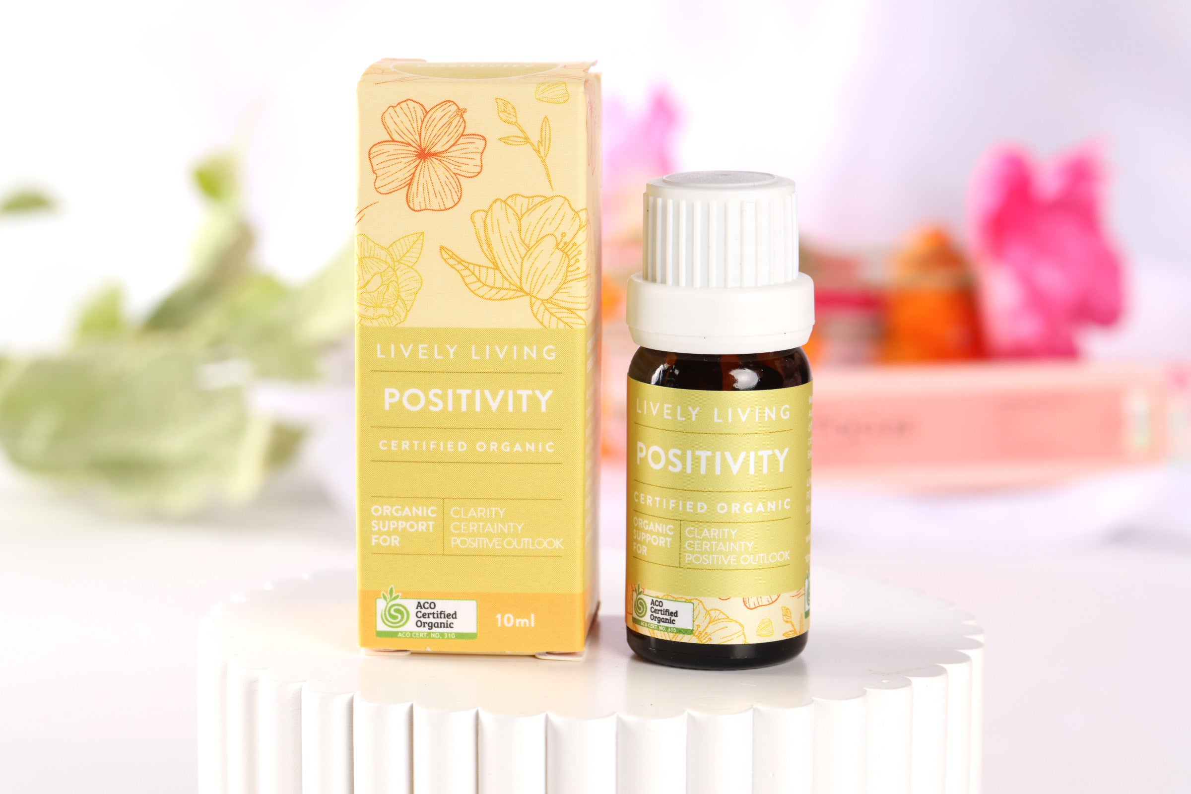 Organic Positivity Essential Oil 10ml - 100% Pure Aromatherapy Oil for Diffusers, Massage & Relaxation - Boost Mood & Reduce Stress