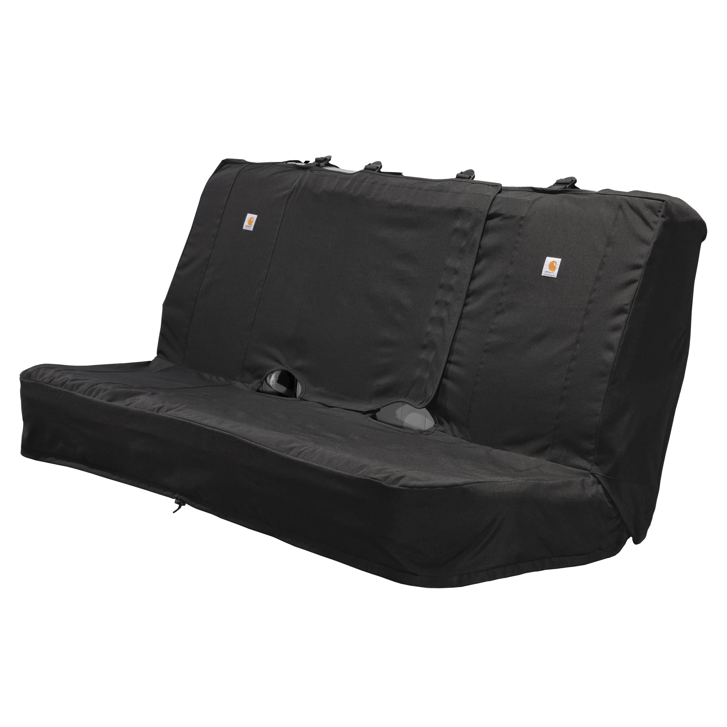 Carhartt Universal Bench Seat Cover - Heavy Duty Black Truck & SUV Seat Protector for Work, Camping & Outdoor Adventures