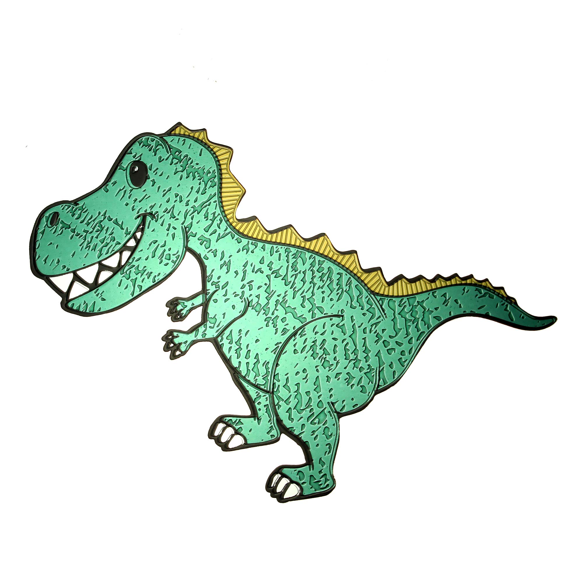 Durable T-Rex Dinosaur Metal Decal Sticker - Indoor & Outdoor Vinyl Sticker for Laptops, Cars, Notebooks, Folders - Perfect for Scrapbooking, Home Decor & Personalization