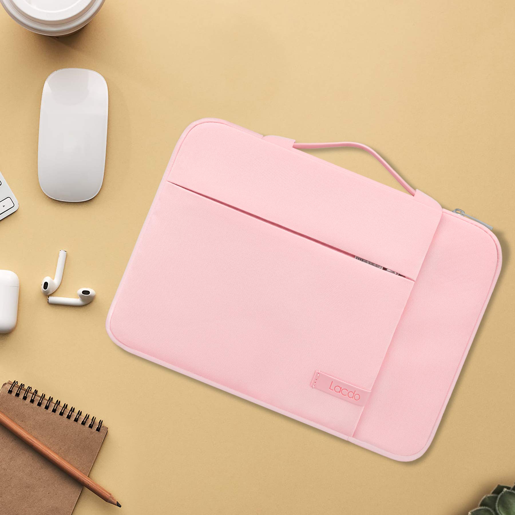 360° Protective Chromebook Case for 11-13 Inch Laptops - Compatible with Acer, HP, Lenovo, Dell, Samsung, ASUS Chromebook Spin 311 & Microsoft Surface Pro 11th Gen - Waterproof Laptop Sleeve with Copilot+PC Support - Pink Computer Bag for School, Office & Travel