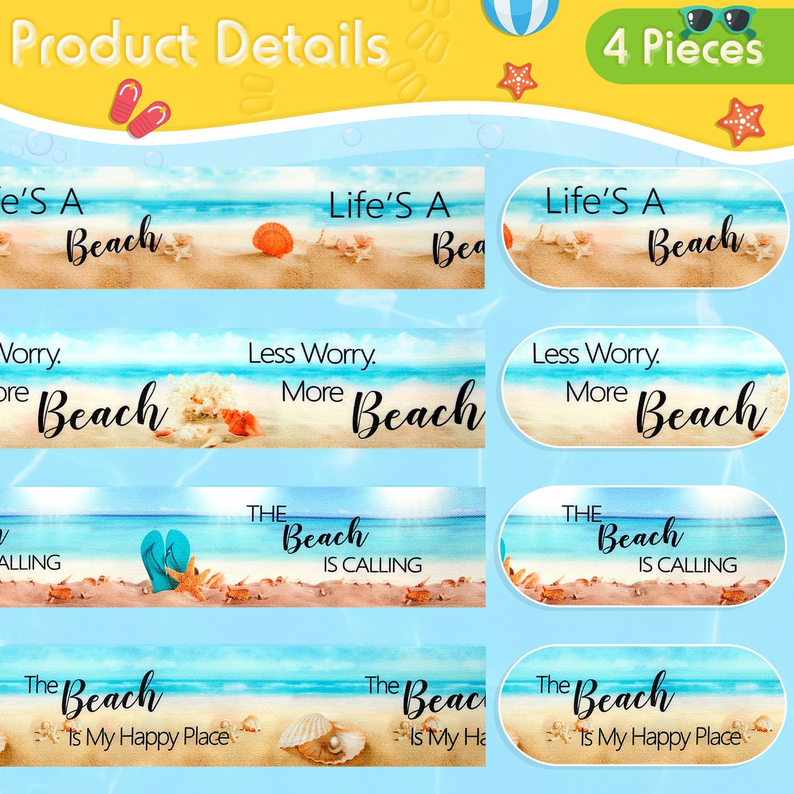 Boao 4 Pack Extra Large Windproof Beach Towel Clips - 15.75