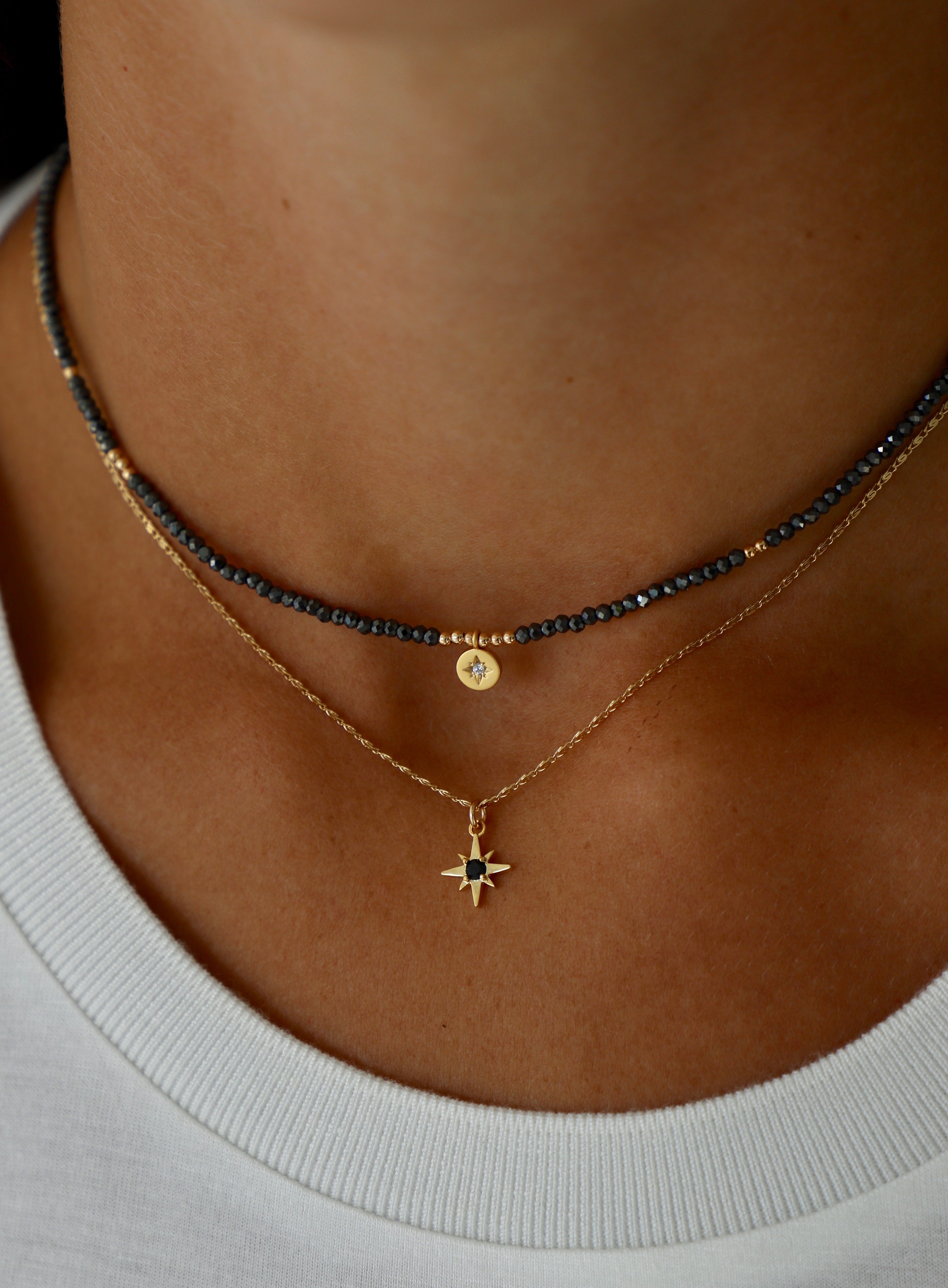 Beaded Star Medallion Necklace for Women - Boho Chic Jewelry with Crystal Accents - Perfect for Festivals, Parties & Everyday Wear