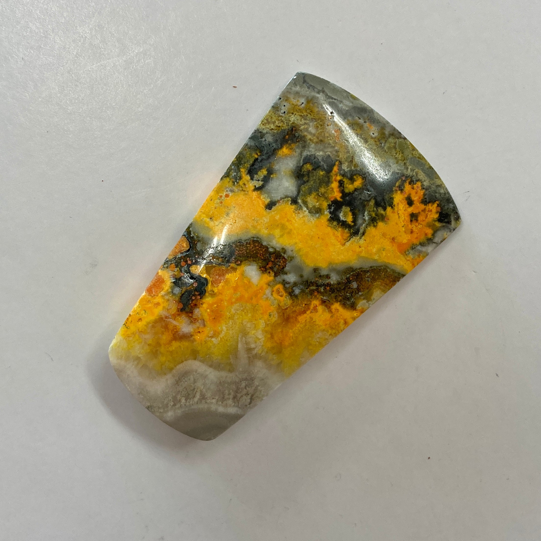 Bumblebee Jasper Tapered Baguette Cut Cabochon - Natural Yellow Gemstone for Jewelry Making, Wire Wrapping & DIY Crafts - Perfect for Rings, Pendants and Earrings