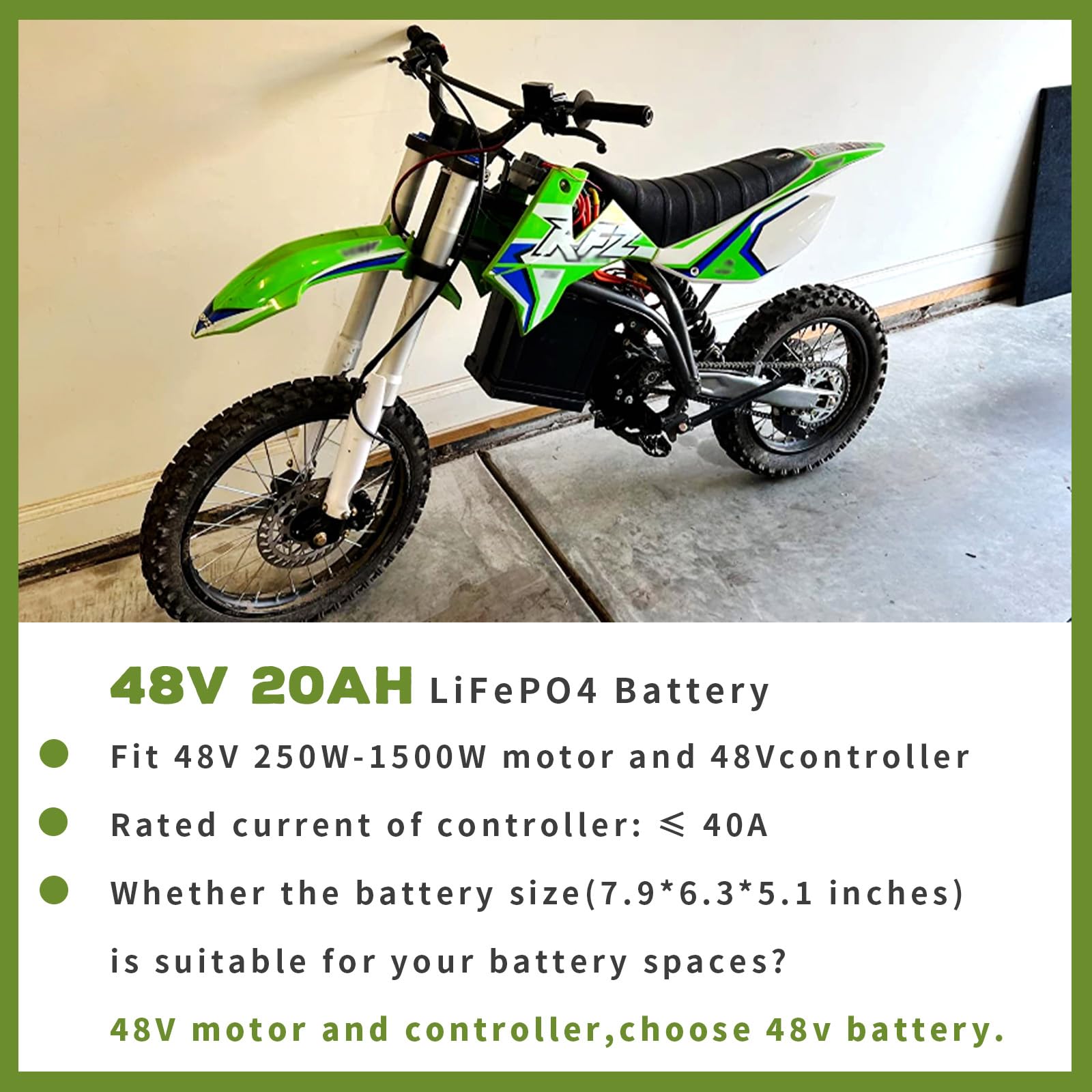 48V 52V 60V 72V Ebike Battery - 10AH to 50AH Lithium Ion/LiFePO4 Battery Pack with 3A/5A Charger & 50A/80A BMS - Compatible with 300W-4500W Electric Bike Motors - Perfect for Commuting, Mountain Biking & Long-Distance Rides
