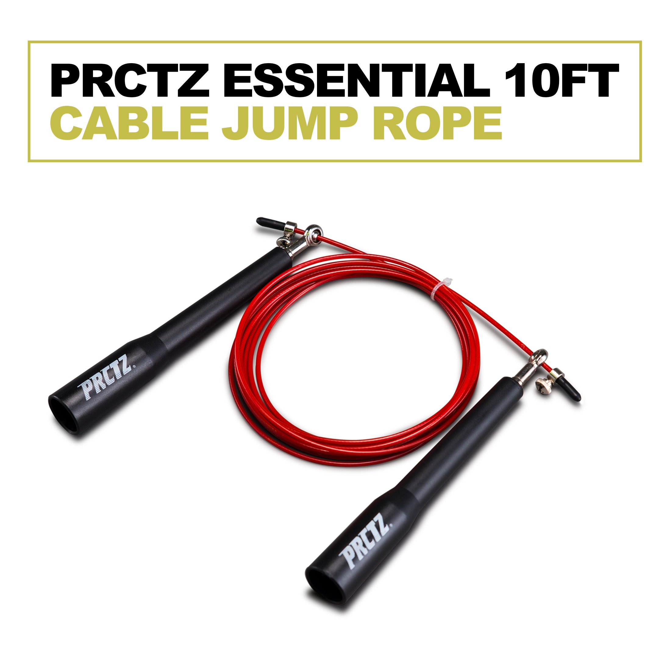 PRCTZ 10ft Adjustable Speed Jump Rope - Durable Skipping Rope for Fitness, Boxing, CrossFit & Home Workouts - Ideal for Adults & Kids Exercise Training