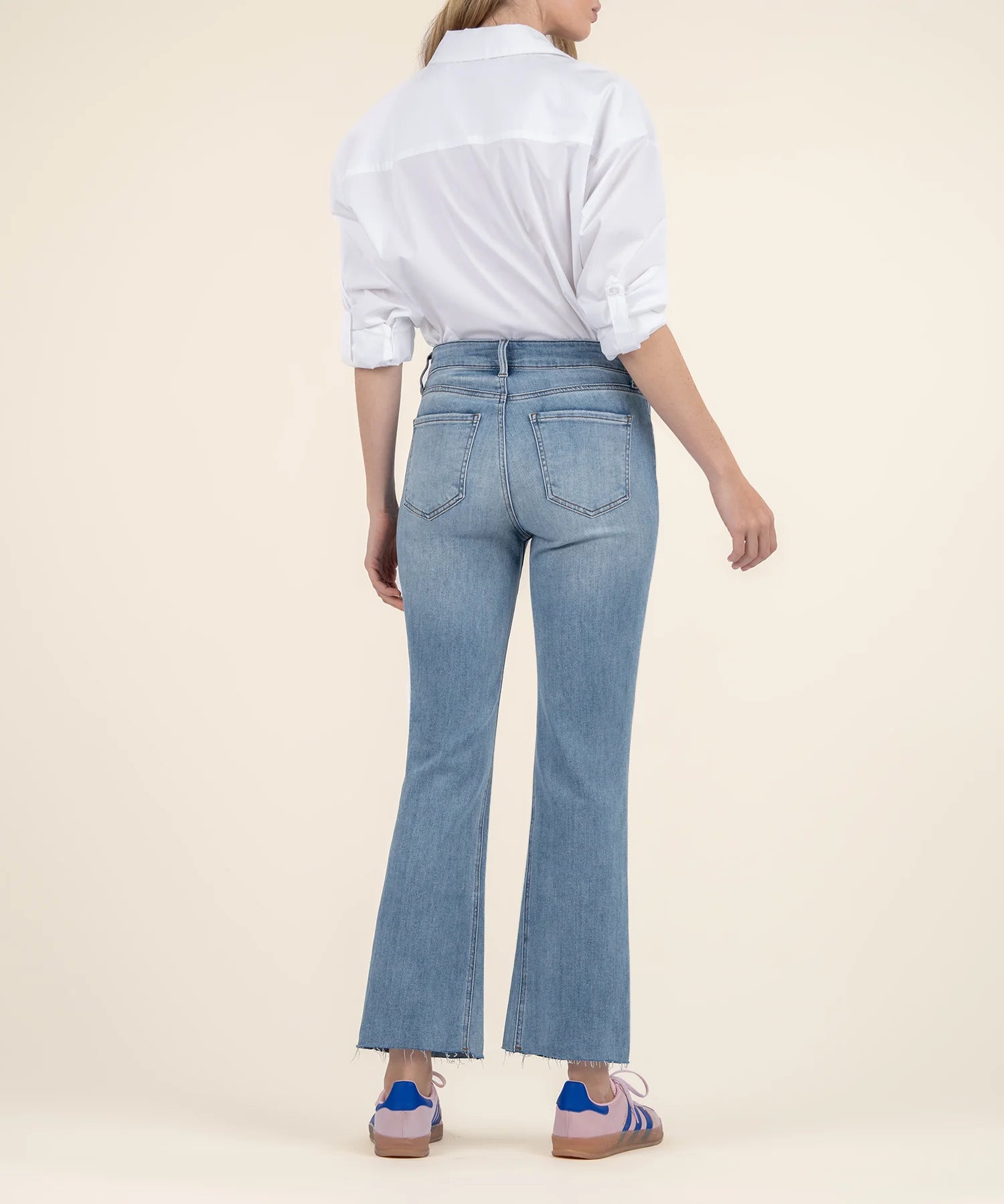 Kut Kelsey High Rise Ankle Flare Jeans for Women - Stretchy Denim Pants with Flared Hem | Perfect for Casual Outfits, Date Nights & 70s Vintage Style Looks