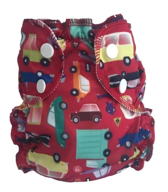 Apple Cheeks All-in-One Cloth Diaper One Size (6-35 lbs) - Soft, Absorbent & Eco-Friendly for Babies & Toddlers - Perfect for Daycare, Travel & Overnight Use