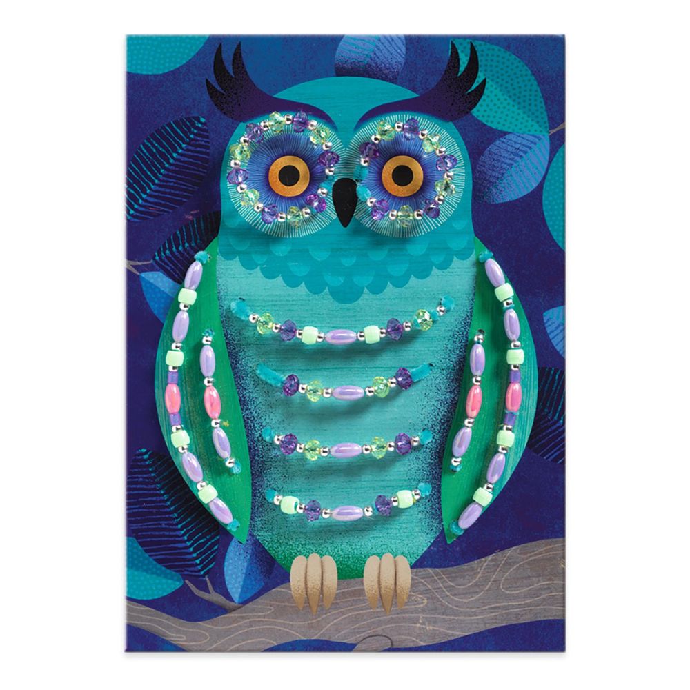 Djeco Threading Beads and Pipe Cleaners Craft Kit - Light Up The Night Glow in The Dark Activity for Kids - Perfect for Bedtime Play & Sensory Development