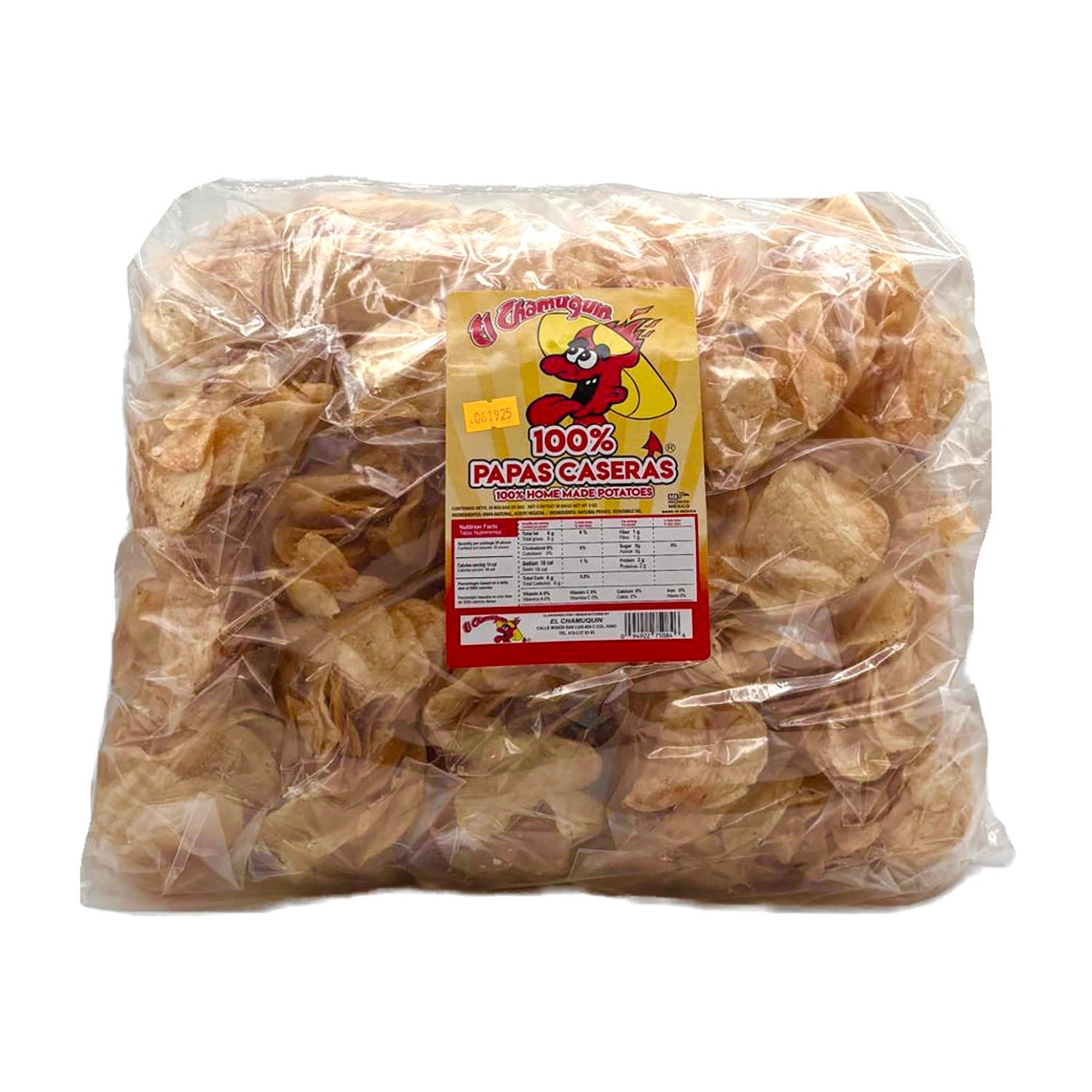 El Chamuquin Homemade Potato Chips | 20 Count Bag - Perfect for Snacking, Parties & Movie Nights