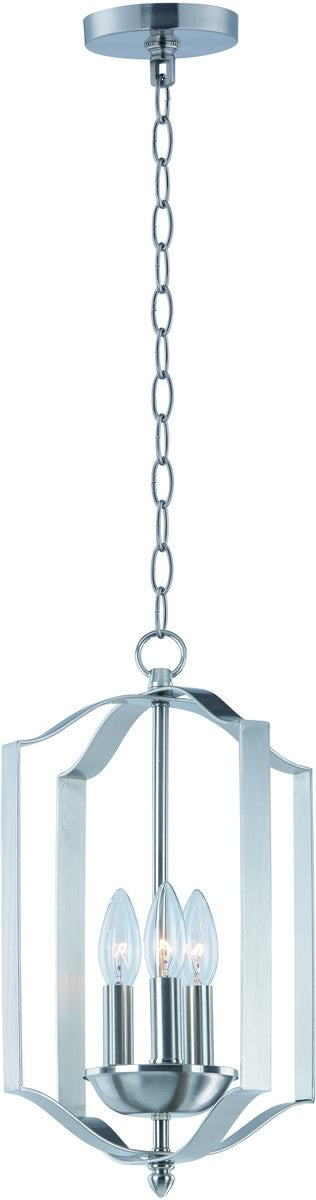 10W Provident 3-Light Chandelier in Satin Nickel Finish - Perfect for Dining Room, Bedroom, or Entryway Lighting
