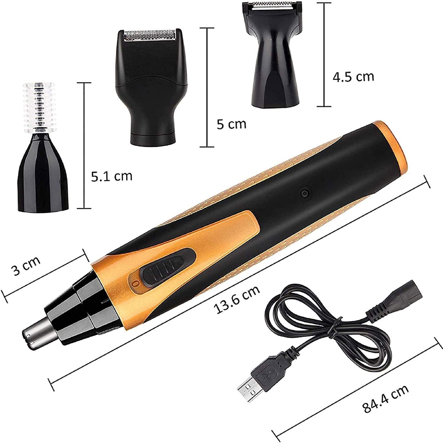 KouRy Professional Painless Electric Nose Hair Trimmer for Men & Women - Waterproof Dual Edge Blades, Cordless Ear & Nose Grooming Kit - Perfect for Travel, Home Use, and Personal Grooming