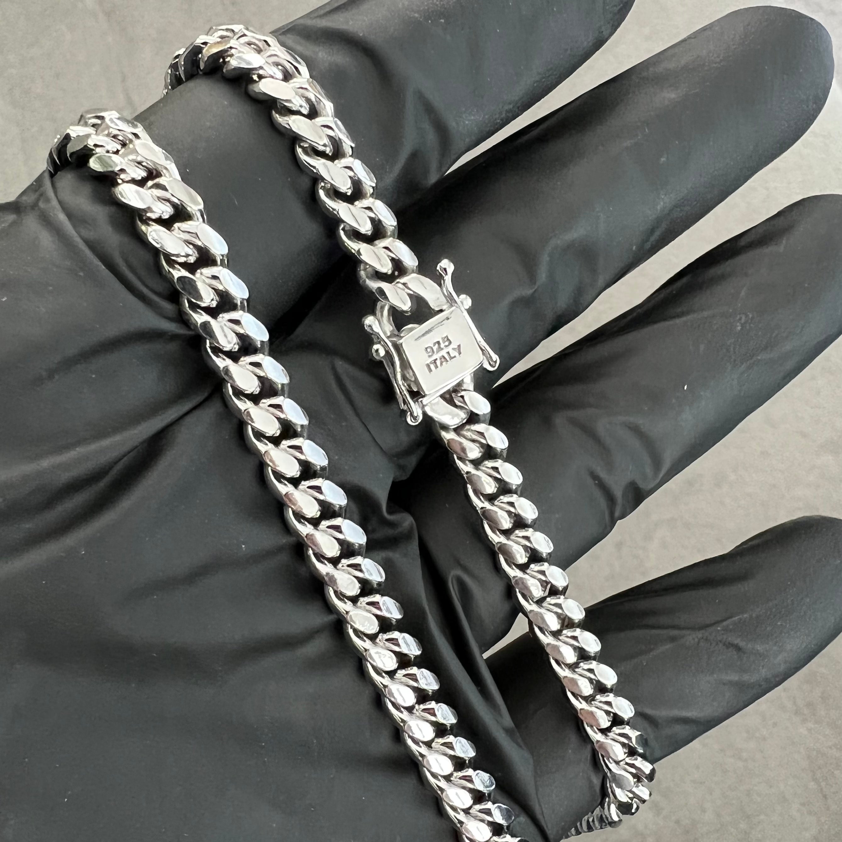 6mm Italian Sterling Silver Miami Cuban Chain Necklace for Men - Durable 925 Silver Jewelry for Everyday Wear & Gifts