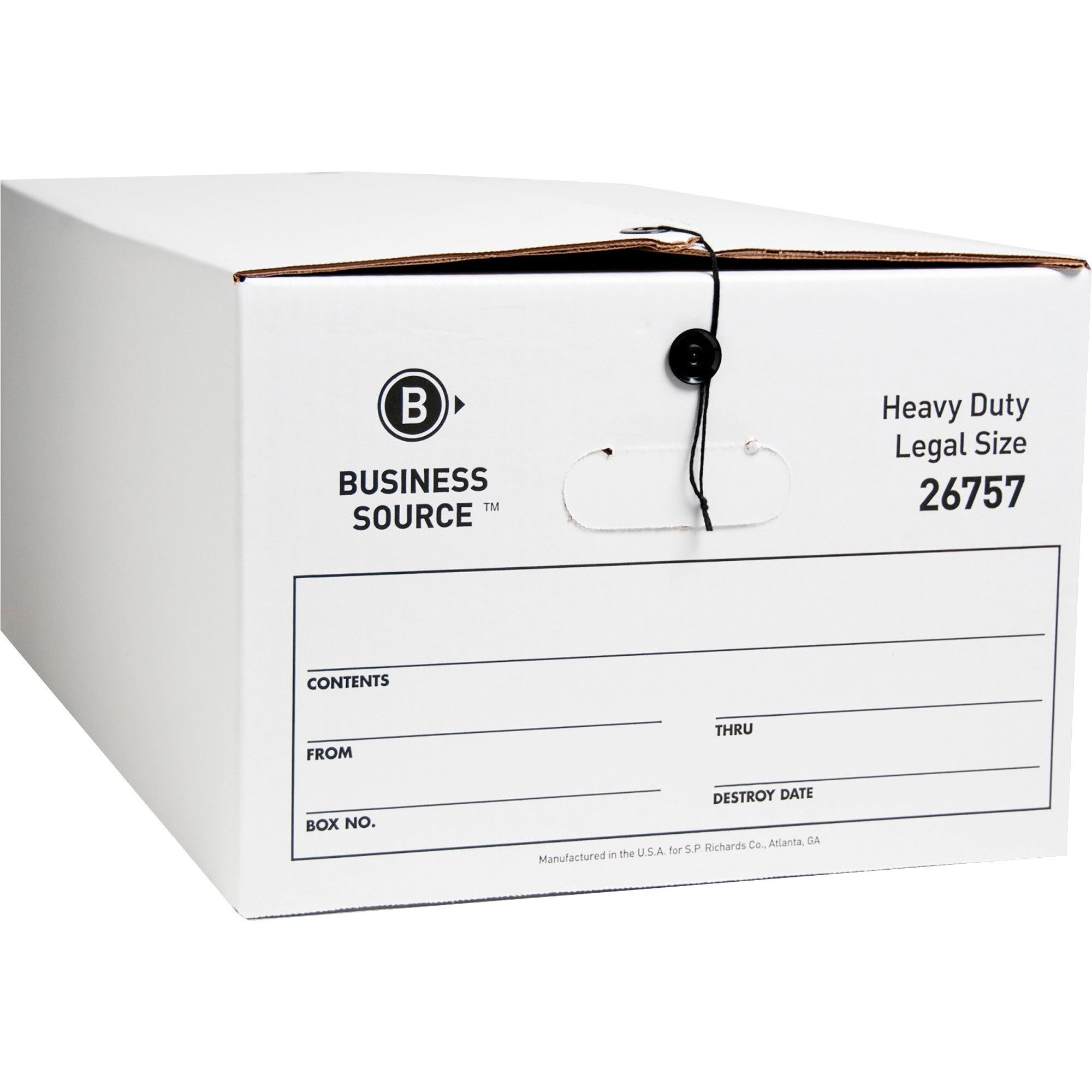 Business Source Medium Duty String & Button Storage Box - 12 Pack | Organize Office Supplies, Files & Documents | Perfect for Home, Office & School Storage