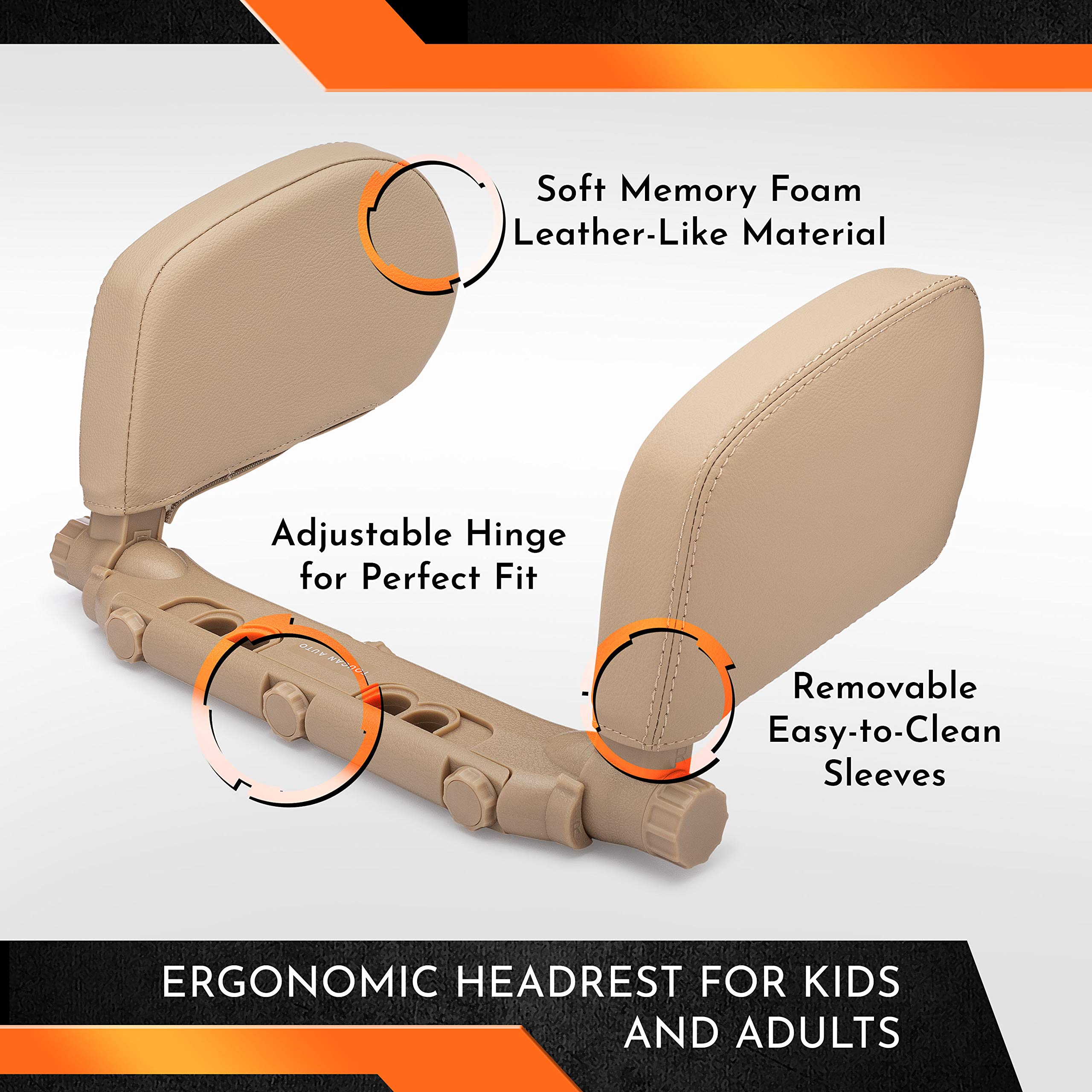 Universal Car Headrest Pillow - Comfortable Neck Support for Adults & Kids | Travel & Sleeping Accessories for Toddler Car Seats, Long Drives & Road Trips
