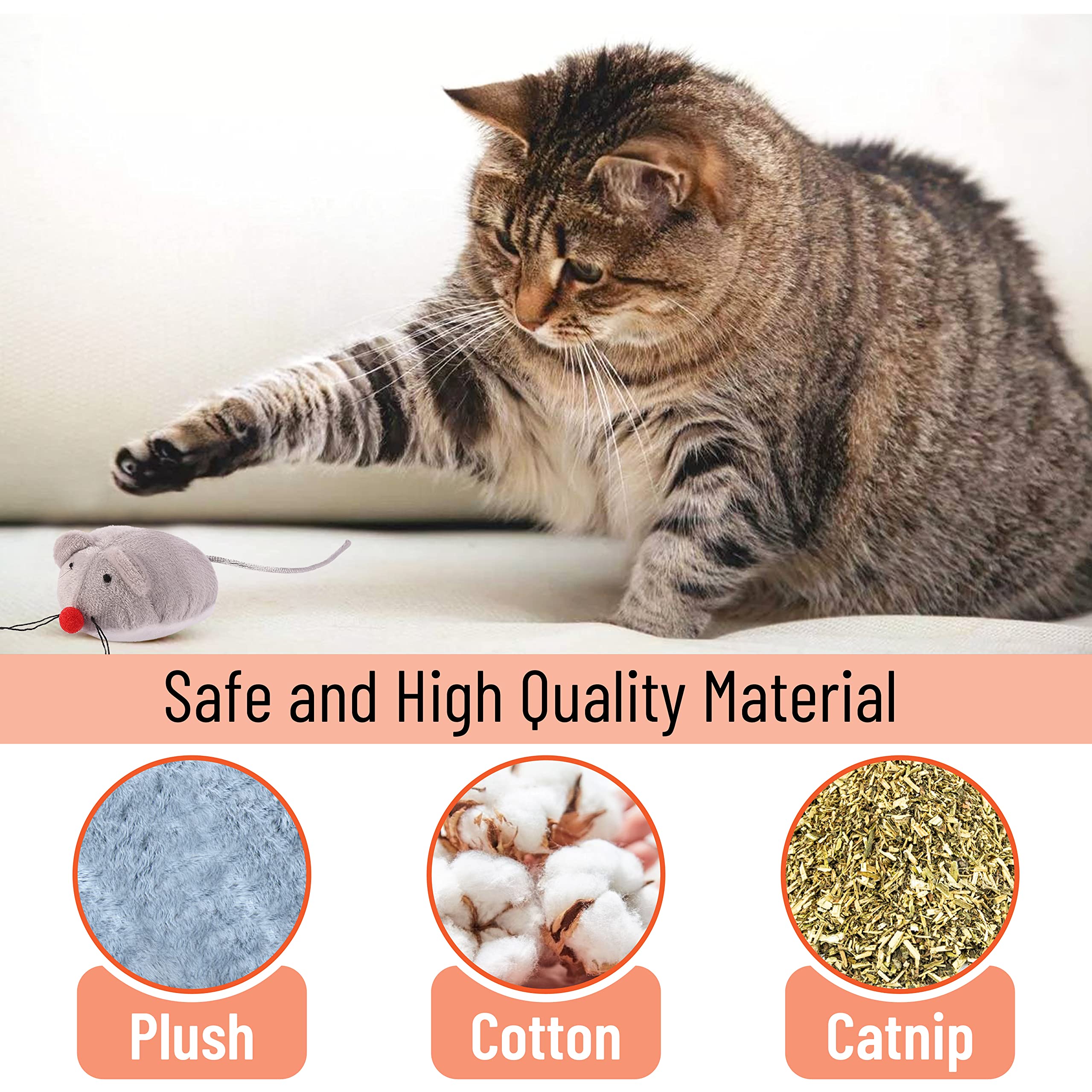 **Mr. Pen- 7-Piece Catnip Toys for Indoor Cats, Cat Nip Mice Toy Set, Fun Interactive Play for Kittens & Adult Cats - Perfect for Playtime, Training & Stress Relief**