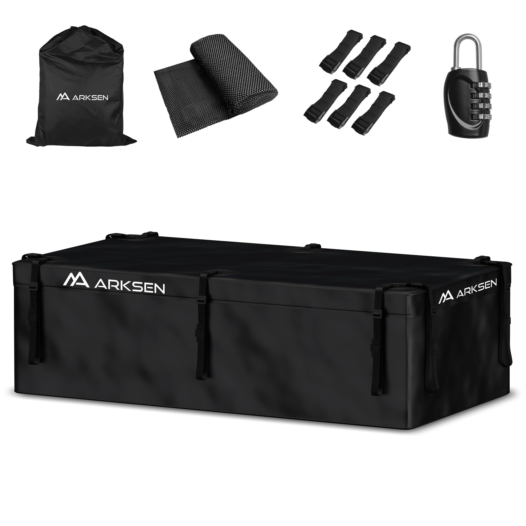 ARKSEN 21.5 Cubic Feet Waterproof Roof Top Cargo Bag - Fits 64