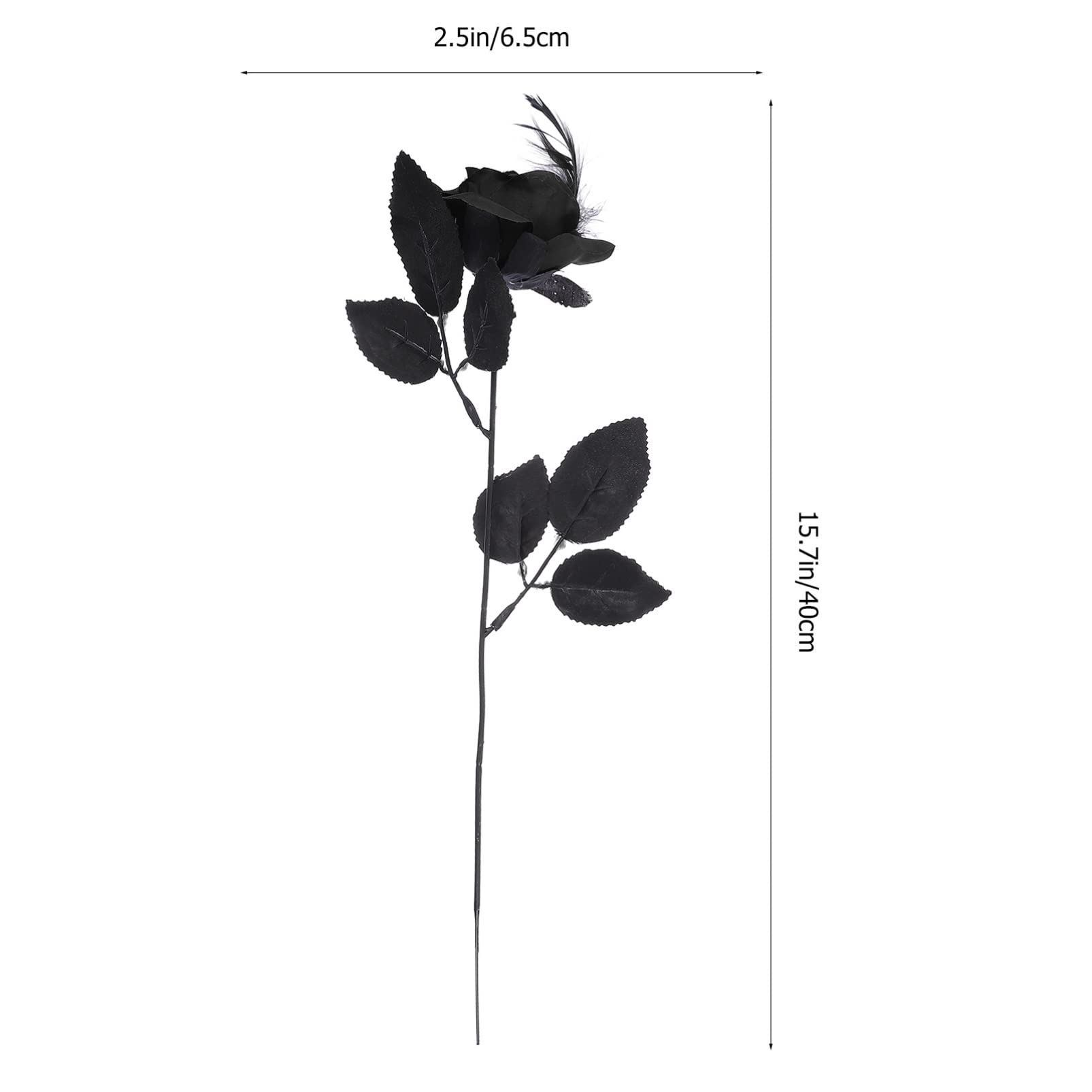 NUOBESTY 5pcs Artificial Silk Rose Bouquet - Halloween Home Decor, DIY Wedding Floral Arrangement, Bridal Centerpiece, Table Decor for Parties & Events