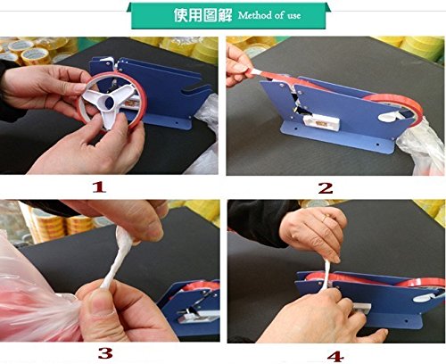 MXBAOHENG Manual Plastic Bag Sealer & Tape Dispenser - Portable Sealing Machine for Supermarket, Kitchen, Food Storage | Plastic Bag Mouth Tying Tool for Home, Grocery, and Retail Use