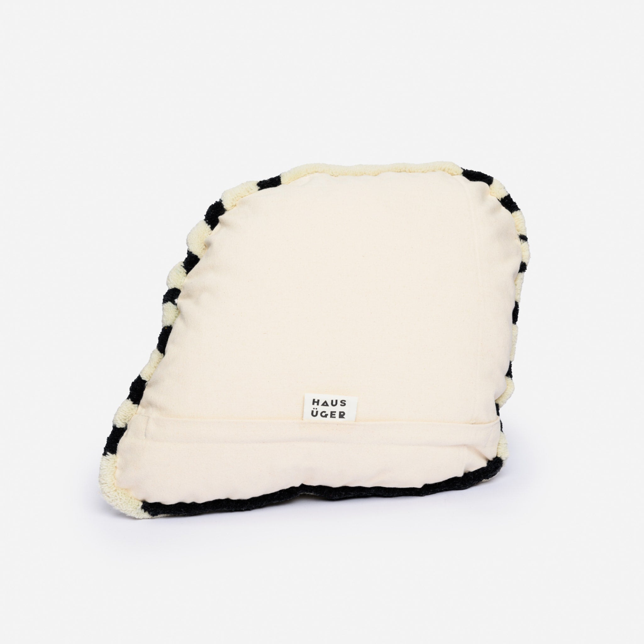 HAUS ÜGER Bonbon Cushion 42x40cm - Soft Off White Decorative Throw Pillow for Sofa, Bed & Home Decor | Perfect for Living Room, Bedroom & Nursery