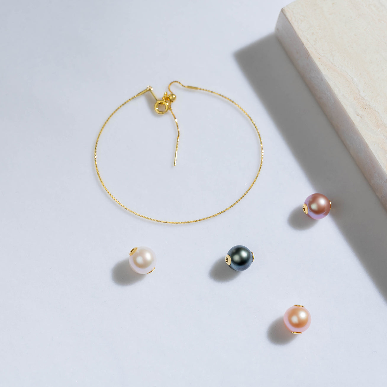 18K Gold Adjustable 7.5-8MM Akoya Pearl Bracelet KB00007 | Elegant Pearl Jewelry for Women, Perfect Gift for Anniversary, Wedding & Special Occasions