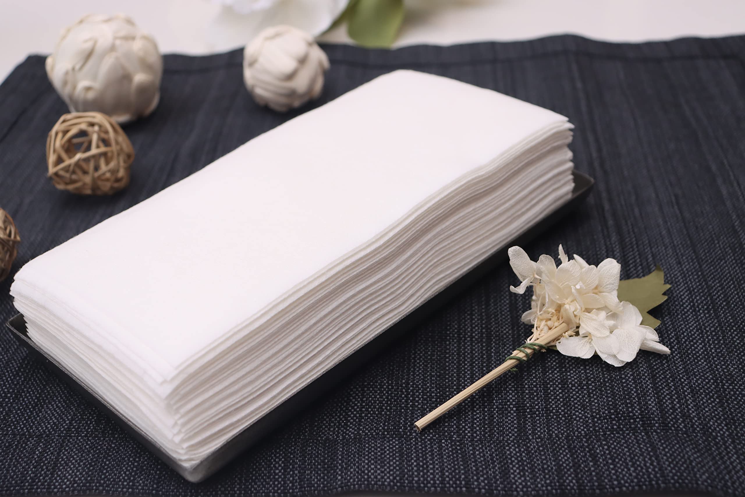 Premium Linen Feel Disposable Guest Towels - 1200 Count White Bathroom Napkins for Weddings, Parties & Upscale Events | Soft & Absorbent Linen-Like Paper Towels for Guest Bathrooms, Bridal Showers & Luxury Hospitality