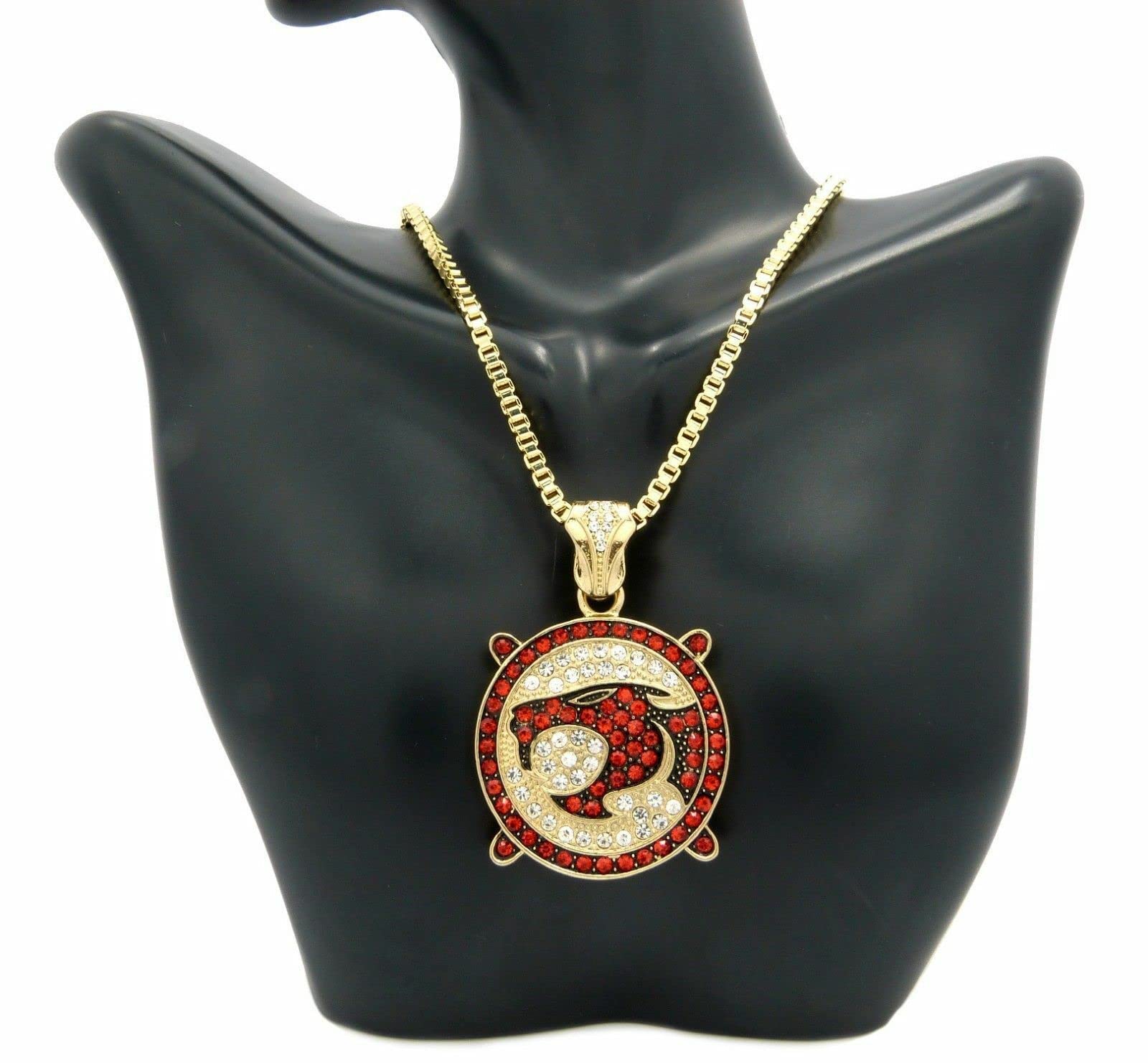 Hip Hop Iced Thunder Cat Pendant with 2mm 18
