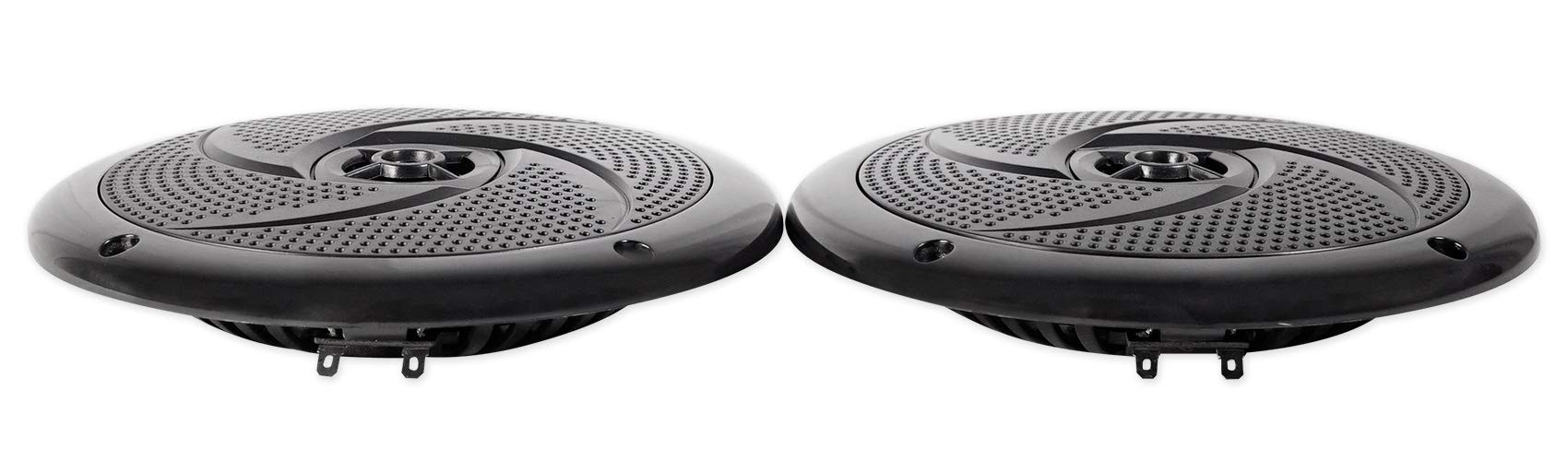 Rockville RSM65B 6.5 Inch 640W Waterproof Marine Boat Speakers - Slim Shallow Mount Design for Boats, Yachts & Outdoor Water Activities