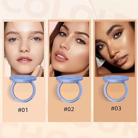 Oil Control Pressed Face Powder - Matte & Smooth Translucent Setting Powder | Waterproof, Long-Lasting Makeup Finishing Powder | Cruelty-Free (02 Natural) | Perfect for Oily Skin & All-Day Wear | Ideal for Daily Makeup, Touch-Ups & Photo Shoots