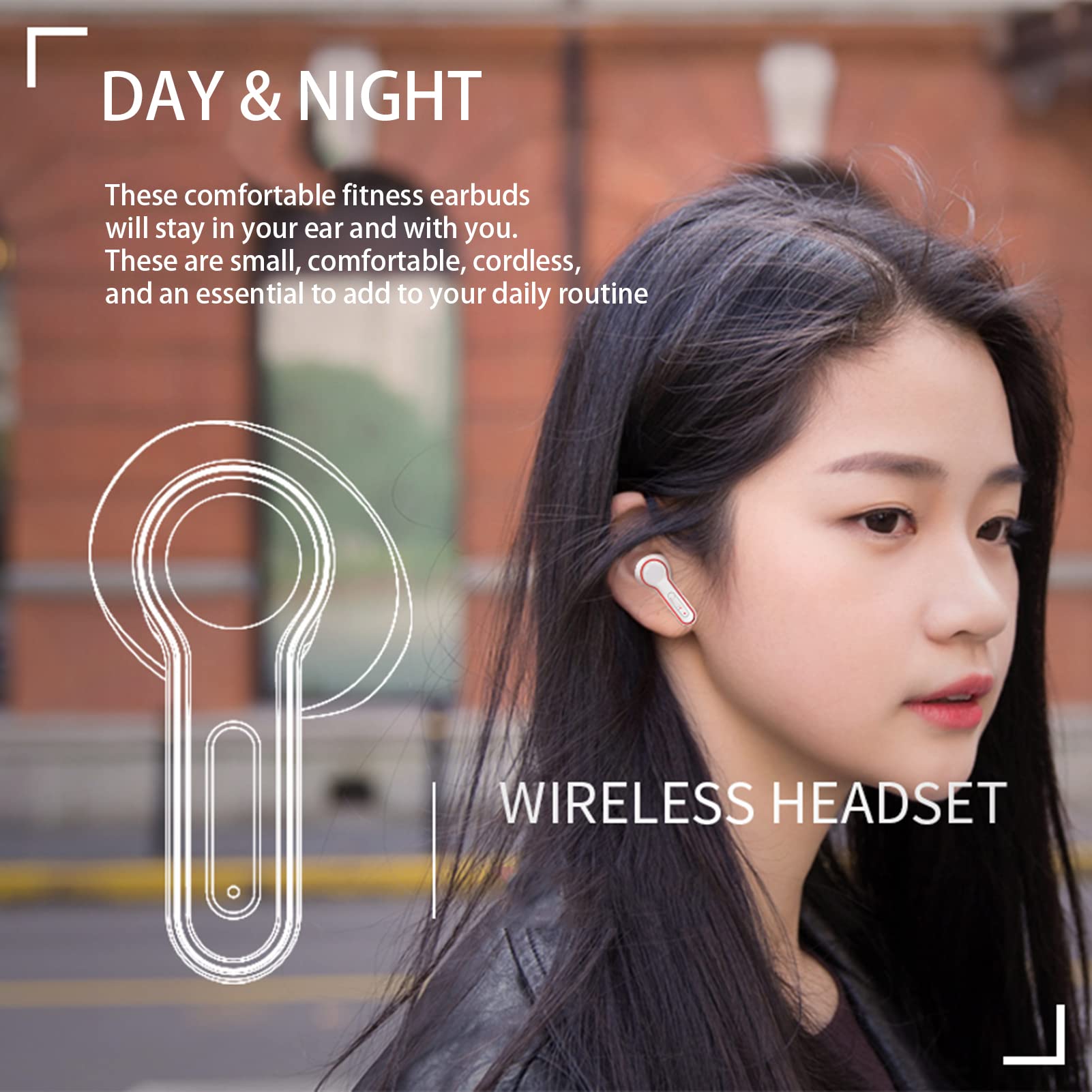 Loluka YOYO Ball True Wireless Earbuds Bluetooth 5.0 - HiFi Stereo Sound, IPX7 Waterproof, Noise Cancelling, Wireless Charging Case - Perfect for Gym, Running, Travel & Work