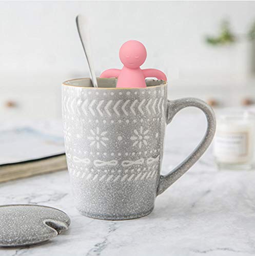 Cute Pink Stainless Steel Loose Leaf Tea Infuser with Fine Mesh & Silicone Lid - Perfect Tea Strainer for Kids, Girls, Cups, Mugs & Pots - Ideal for Home, Office, Gifts & Relaxing Tea Time