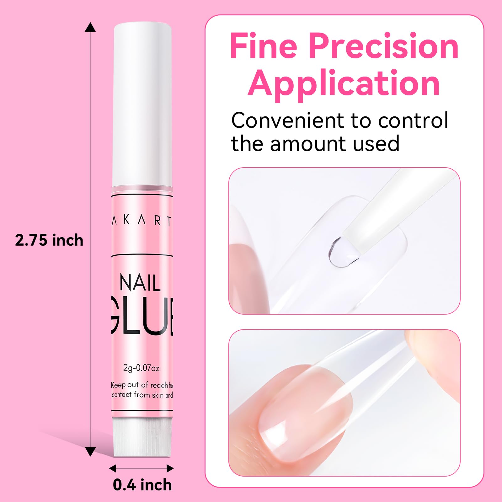 **Makartt Super Strong Nail Glue for Press On Nails – Long Lasting Nail Adhesive for Fake Nails, Acrylic Nails & Broken Nail Repair (0.07oz, 5Pcs) – Perfect for Salon, Home Manicures & Nail Art**
