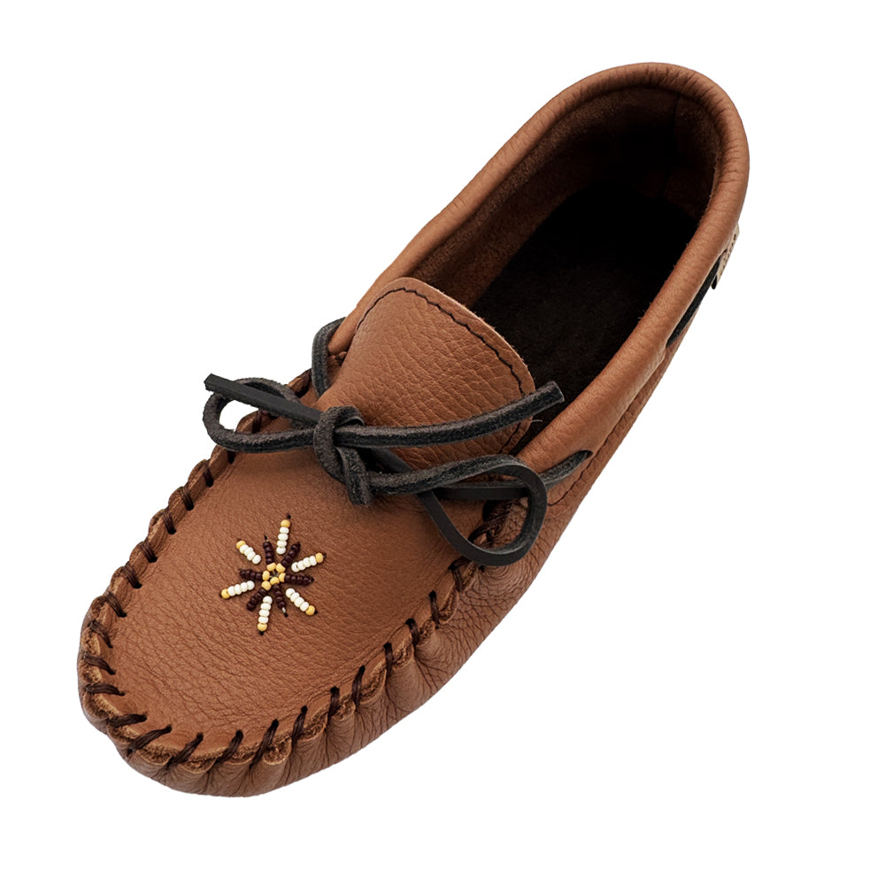 Women's Soft Sole Beaded Moccasin Slippers - Comfortable Bohemian Style House Shoes for Indoor/Outdoor Wear - Perfect for Relaxing at Home, Yoga, or Casual Outings