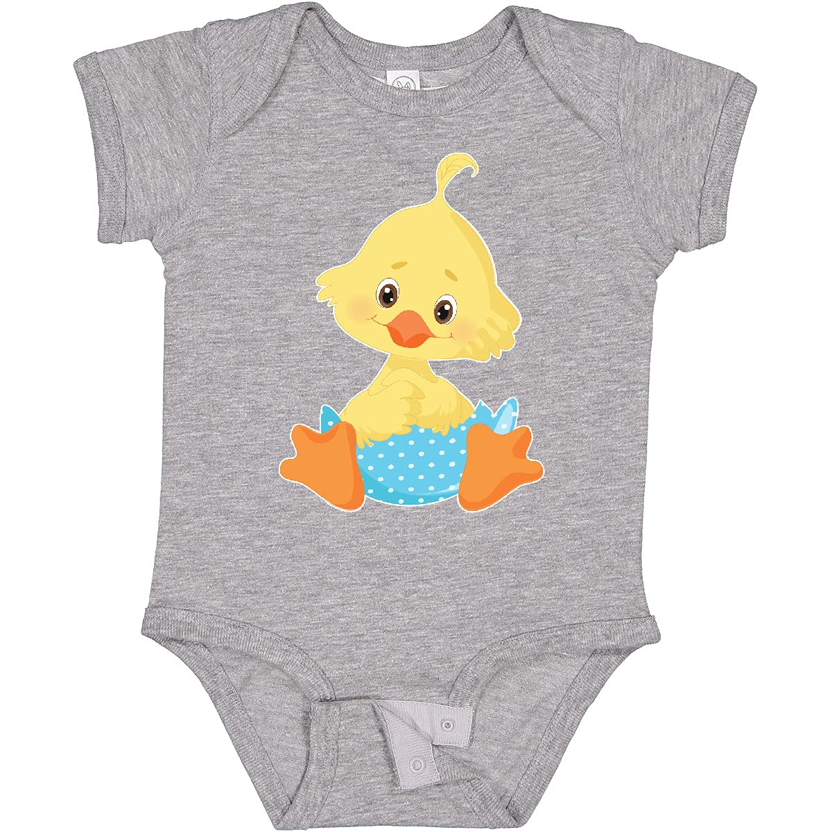 Inktastic Cute Easter Chick in Blue Easter Egg Baby Bodysuit - Soft Cotton Infant Onesie for Easter Photos & Spring Celebrations