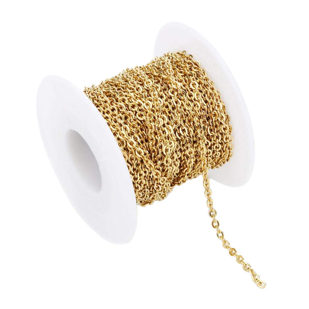 HOSD AS 1 Roll 2.5mm Jewelry Making Chains - DIY Cable Chains for Necklaces, Bracelets & Crafting Accessories - Perfect for Beading, Pendants & Handmade Jewelry Projects