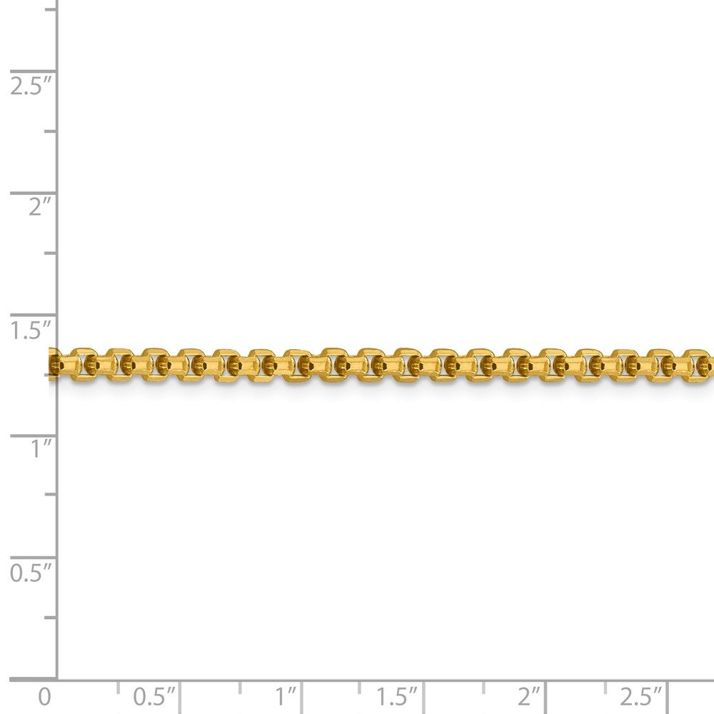 14K Yellow Gold 3.6mm Round Box Chain Necklace with Lobster Clasp - Elegant Dainty Jewelry for Women, Gift for Her, Perfect for Everyday Wear & Special Occasions