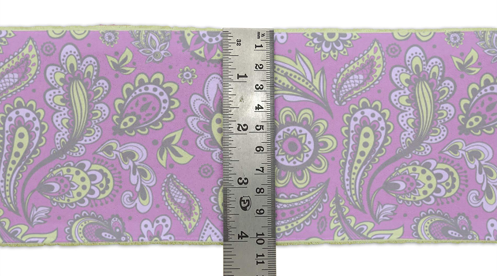 Purple Leaves & Floral Velvet Ribbon Trim - 9 Yards Indian Beautiful Art Lace for Crafts, Sewing Accessories (3 Inches Wide) - Perfect for DIY Projects, Gift Wrapping & Home Decor