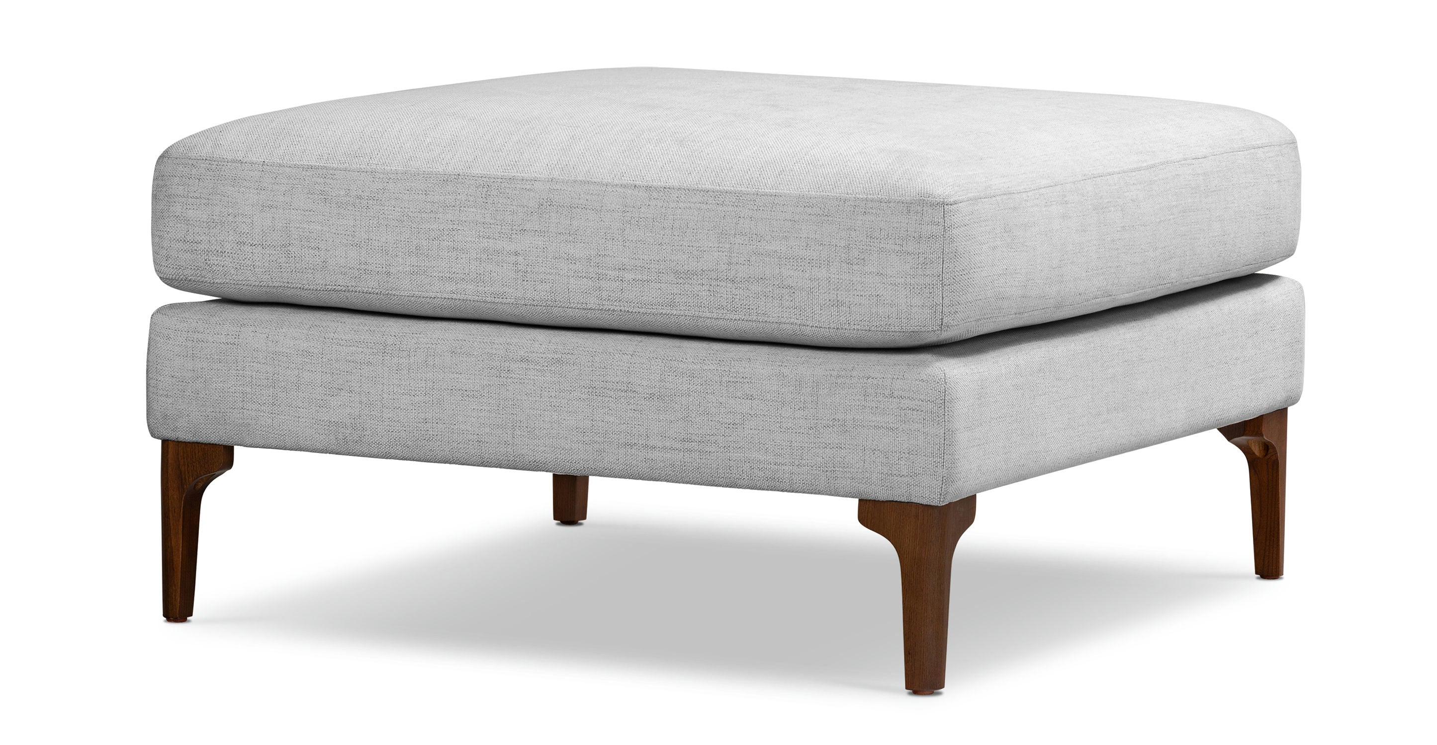 Mateo Fabric Ottoman - Modern Storage Footrest Pouf, Soft Upholstered Bench for Living Room, Bedroom & Nursery - Perfect for Extra Seating, Relaxing & Home Decor